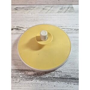 Vintage Tupperware 812 Servalier Sunburst Lid Harvest Yellow 5.25 Inch Round